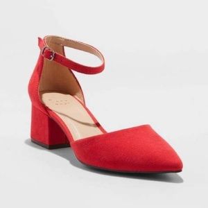 A New Day Block Heels Womens Size 8.5 Red Natalia
